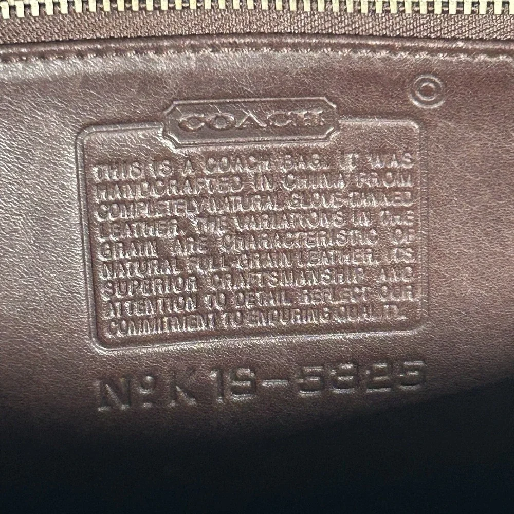 Vintage Coach Madison 5325 Briefcase Bag Messenger Brown Leather Made USA 2003